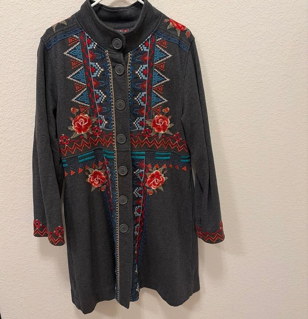 Johnny Was JWLA Collection Embroidered Jacket